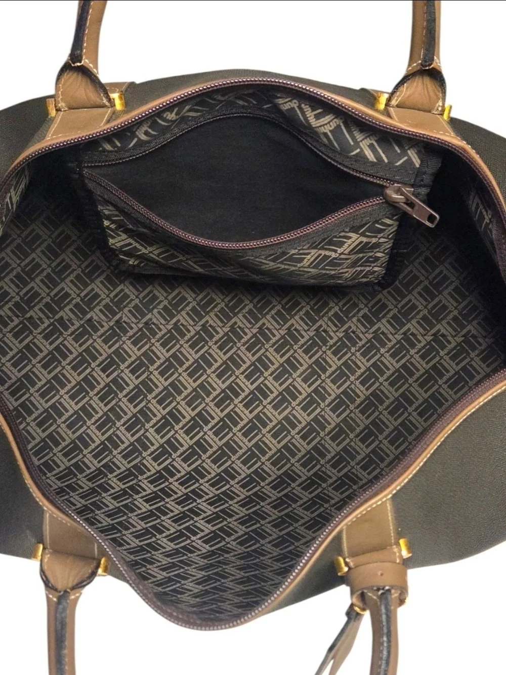 DUNHILL NWOT Men's Canvas & Leath Boston Duffle Bag + Brass Lock & Keys & ID Tag
